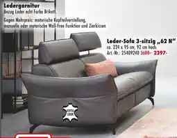 Möbel Mahler Leder-sofa 3-sitzig „62 n“ Angebot