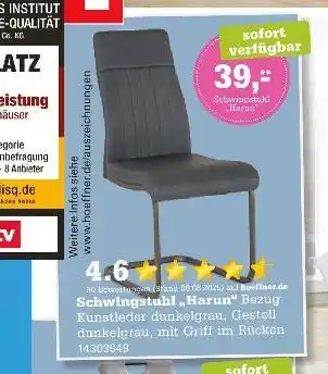 Höffner Schwingstuhl 'harun' Angebot