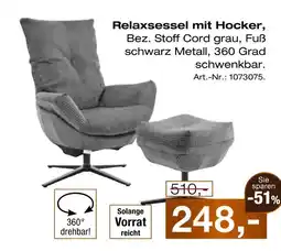 Möbel Inhofer Relaxsessel mit hocker Angebot
