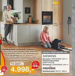 Möbel Inhofer Nolte einbauküche „artwood + velluto“ Angebot