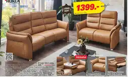 Höffner Hukla leder-sofa 3-sitzig Angebot