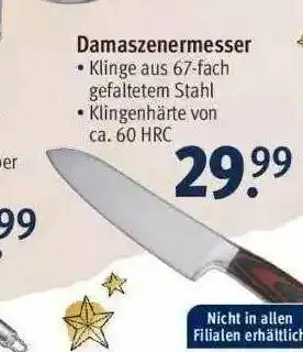 Rossmann Damaszenermesser Angebot