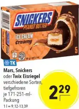 CITTI Markt Mars, Snickers oder Twix Eisriegel Angebot