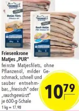 CITTI Markt Friesenkrone Matjes ,,PUR" Angebot