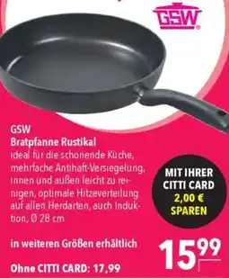 CITTI Markt GSW Bratpfanne Rustikal Angebot