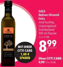 CITTI Markt GAEA Natives Olivenöl Extra Angebot