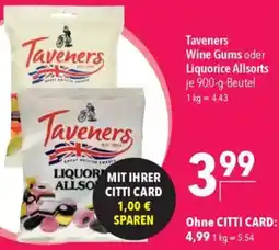 CITTI Markt Taveners Wine Gums oder Liquorice Allsorts Angebot