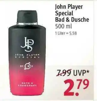 Rossmann John Player Special Bad & Dusche Angebot