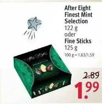 Rossmann After Eight Finest Mint Selection Oder Fine Sticks Angebot