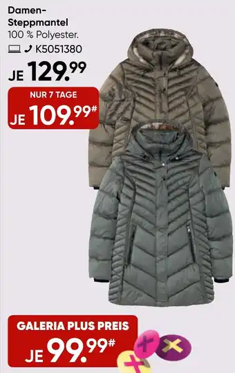 Galeria Damen Steppmantel Angebot