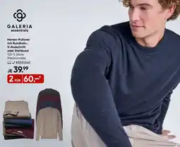 Galeria GALERIA essentials Herren-Pullover mit Rundhals, V-Ausschnitt oder Stehbund Angebot