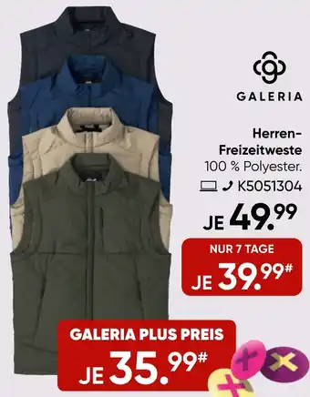 Galeria GALERIA Herren Freizeitweste Angebot
