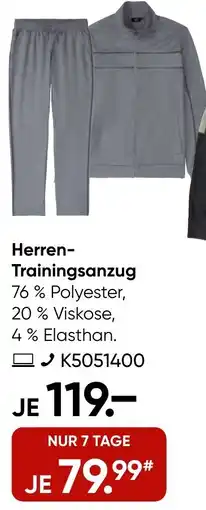 Galeria Herren Trainingsanzug Angebot