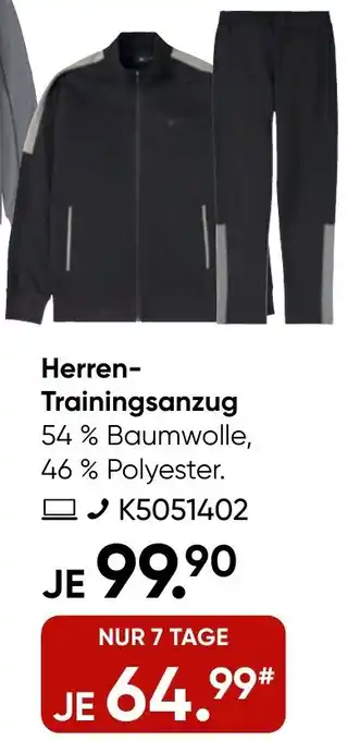 Galeria Herren Trainingsanzug Angebot