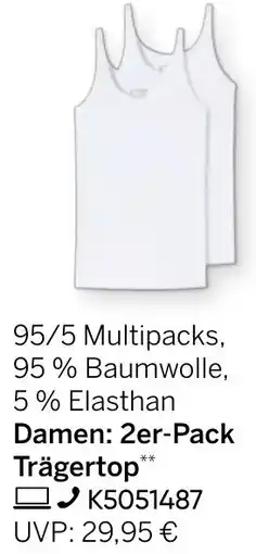 Galeria Damen: 2er-Pack Trägertop Angebot