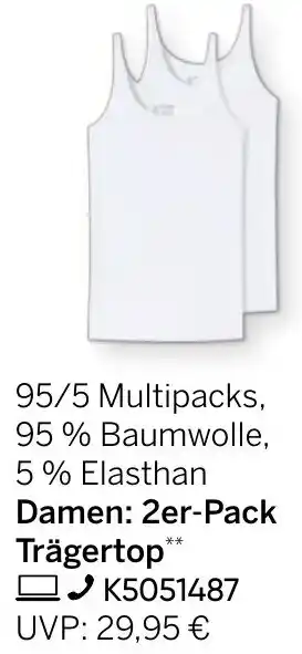 Galeria Damen: 2er-Pack Trägertop Angebot
