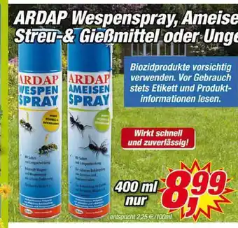 Posten Börse Ardap Wespen Oder Ameisen Spray 400ml Angebot