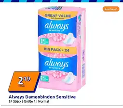 Action Always damenbinden sensitive Angebot