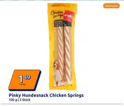 Action Pinky hundesnack chicken springs Angebot