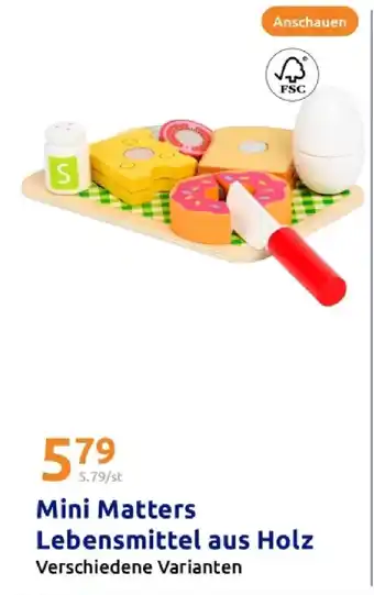 Action Mini matters lebensmittel aus holz Angebot