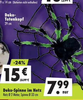 Mäc Geiz Deko-Spinne im Netz Angebot