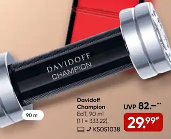 Galeria Davidoff Champion EdT Angebot