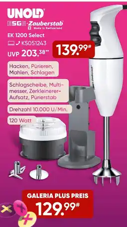 Galeria UNOLD EK 1200 Select Angebot