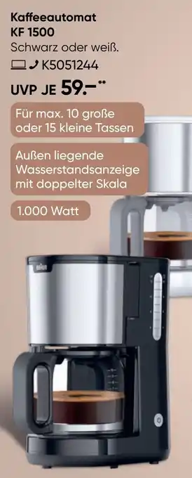 Galeria BRAUN Kaffeeautomat KF 1500 Angebot