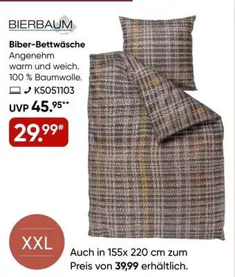 Galeria BIERBAUM Biber-Bettwäsche Angebot