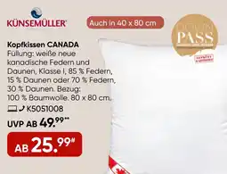 Galeria KÜNSEMÜLLER Kopfkissen CANADA Angebot