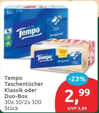 Budni Tempo Taschentücher Angebot