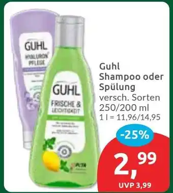 Budni Guhl Shampoo oder Spülung Angebot