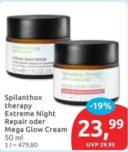 Budni Spilanthox therapy Extreme Night Repair oder Mega Glow Cream Angebot