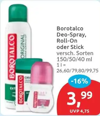 Budni Borotalco Deo-Spray, Roll-On oder Stick Angebot