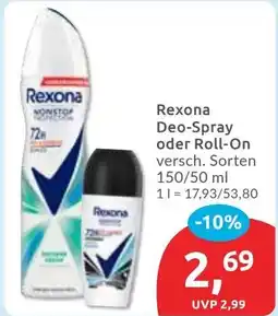 Budni Rexona Deo-Spray oder Roll-On Angebot