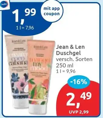 Budni Jean & Len Duschgel Angebot