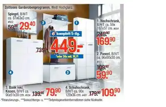 Möbelpiraten Zeitloses Garderobenprogramm Angebot