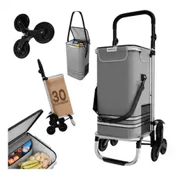 Netto Marken-Discount 24MOVE Einkaufstrolley ALEGRE 3in1 Trolley faltbarer Einkaufswagen mit Kühlfach, grau Angebot