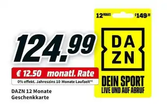 MediaMarkt Dazn geschenkkarte Angebot