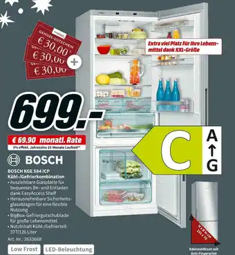 MediaMarkt Bosch kühl-/gefrierkombination Angebot