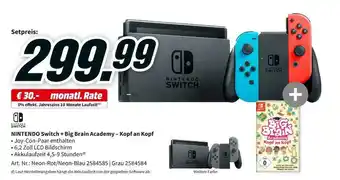 MediaMarkt Nintendo switch + big brain academy – kopf an kopf Angebot