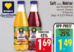 Edeka EDEKA Herzstücke Saft oder Nektar Angebot