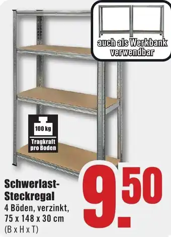 B1 Discount Baumarkt Schwerlast Steckregal Angebot