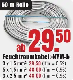 B1 Discount Baumarkt Feuchtraumkabel NYM-J Angebot