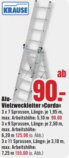 B1 Discount Baumarkt KRAUSE Alu Vielzweckleiter Corda Angebot