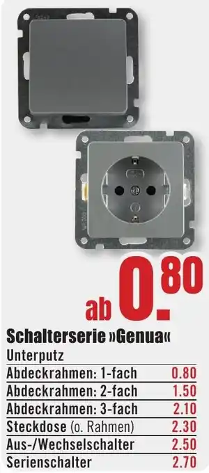 B1 Discount Baumarkt Schalterserie Genua Angebot
