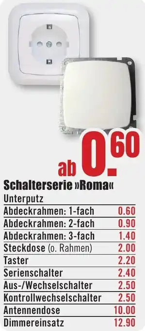 B1 Discount Baumarkt Schalterserie Roma Angebot