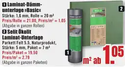B1 Discount Baumarkt Laminat-Dämmunterlage Basic Angebot