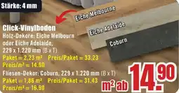 B1 Discount Baumarkt Click-Vinylboden Angebot