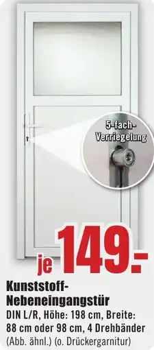 B1 Discount Baumarkt Kunststoff Nebeneingangstür Angebot